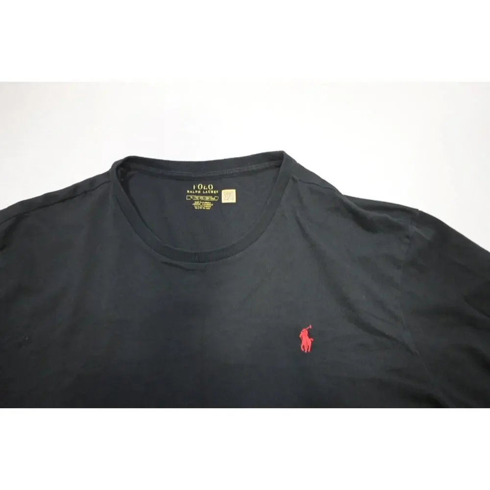 Polo Ralph Lauren‎ Tee Shirt Classic Fit Black Long Sleeve Mens Size XL